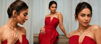 Red Hot Rakul! Actress Serves Pure Glamour In A Stunning Strapless Gown